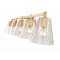 Z-Lite Analia Vanity, 5-Light, 45.75 In.W x 7.5 In.L x 9.25 In.H, Modern Gold/Clear Ribbed 1101-5V-MGLD - alternate 2